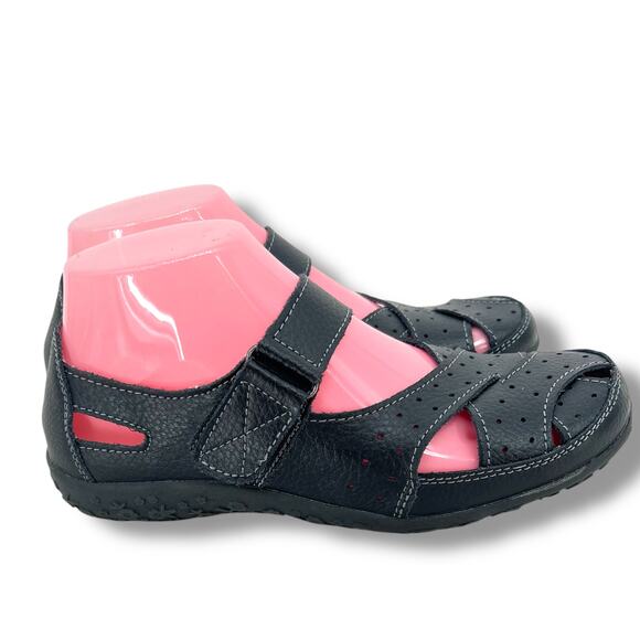 SPRING STEP 'Streetwise' Women's Navy Leather Comfort Shoes 6.5/7 Preppy Walking - Picture 5 of 10